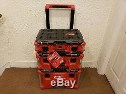 milwaukee stackable tool packout modular rolling storage box