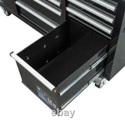 10 Drawers Rolling Black Tool Chest Rolling Tool Storage Cabinet with Wheels