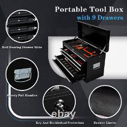 13-Drawer Tool Chest with Wheels, 2 in 1 Detachable Rolling Tool Chests with Lock