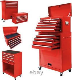 13 Drawers 2 in 1 Tool Chest &Cabinet Rolling Garage Box Organizer