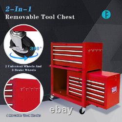 13 Drawers 2 in 1 Tool Chest &Cabinet Rolling Garage Box Organizer