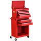 2 Pcs Rolling Cabinet Storage Chest Box Garage Tool Box Organizer With 6 Drawers