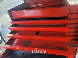 2 Snap-On top box kr-537-a & KR-557-B Rolling Bottom Tool box vintage snapon