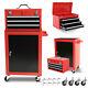 2 In 1 3-drawer Utility Rolling Tool Cart Organize Cabinet Box Tool Chest Drawer