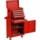 2 In 1 Rolling Tool Box Organizer Tool Chest With5 Sliding Drawers Utility Red
