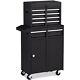 2 In 1 Rolling Tool Box Organizer Tool Chest With 5 Sliding Drawer Durable