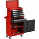 2 In 1 Rolling Tool Box Organizer Tool Chest With 5 Sliding Drawers Durable