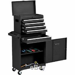 2 in 1 Tool Box withSliding Drawers Tool Chest & Cabinet Rolling Garage Organizer