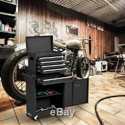 2 in 1 Tool Box withSliding Drawers Tool Chest & Cabinet Rolling Garage Organizer