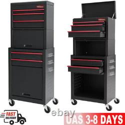 20-In 5-Drawers Rolling Tool Chest & Storage Organizer Cabinet Combo with Wheels