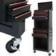 20-in 5 Sliding Drawer Rolling Tool Chest Cabinet Combo Garage Organizer Black