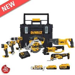 20-Volt MAX Lithium-Ion Cordless Combo Kit 7-Tool Toolbox Top Quality Rolling