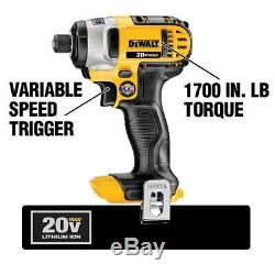 20-Volt MAX Lithium-Ion Cordless Combo Kit 8-Tool Toolbox Top Quality Rolling