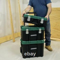 22 Heavy Duty Rolling Tool Box Organizer Storage Extension Handle Wheeled Latch