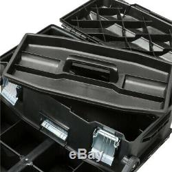 22 Inch 4 in 1 Cantilever Mobile Work Center Tool Box Lockable Rolling Wheels