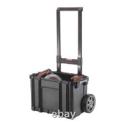 22 in. Husky Portable Rolling Tool Box on Wheels Cart Part Organizer Storage Bin