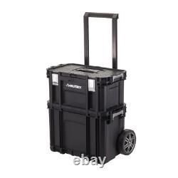 22in Portable Rolling Tool Box Wheel Cart Part Organizer Storage 3 Piece System