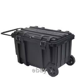 23 In. 50 Gal. Black Rolling Toolbox with Keyed Lock and Portable Hand Tool Tray