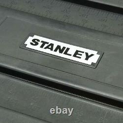 23 In. 50 Gallon Mobile Tool Box Portable Stanley Rolling Chest Black Lid D