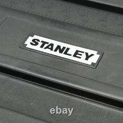 23 in. 50 gallon mobile tool box portable stanley rolling chest black lid d