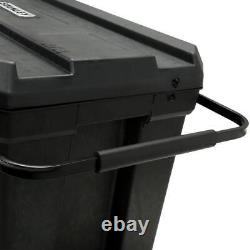 23 in. 50 gallon mobile tool box portable stanley rolling chest black lid d