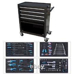 234pcs Rolling Tool Cabinet Interlock with Tools & 4 Drawers Tool Storage Box