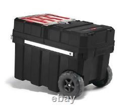 24 Black Polyproplyene Resin Rolling Tool Chest Box Storage Padlock Ready