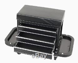 3 Drawer Rolling Tool Chest Cart Utility Garage Toolbox Seat Workshop Cabinet