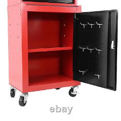 3-Drawer Rolling Tool Chest Storage Cabinet Adjustable Shelf with Locking