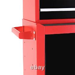 3-Drawer Rolling Tool Chest Storage Cabinet Adjustable Shelf with Locking