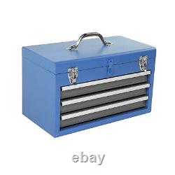 3-Drawer Rolling Tool Chest with Wheels Tool Box Organizer for Garage, Blue