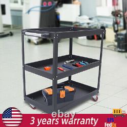 3-Tier Heavy Duty Rolling Utility Tool Cart Service Organizer Storage Trolley