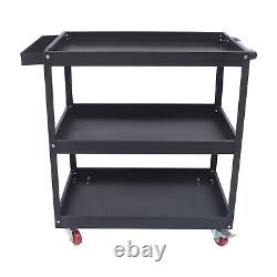 3-Tier Heavy Duty Rolling Utility Tool Cart Service Organizer Storage Trolley