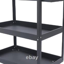 3-Tier Heavy Duty Rolling Utility Tool Cart Service Organizer Storage Trolley