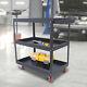 3-tier Movable Rolling Tool Cart Service Organizer Storage Trolley For Workshops