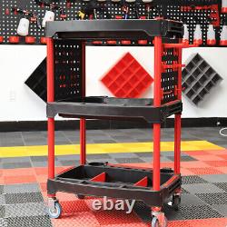 3 Tier Rolling Mechanics Tool Detailing Cart Trolley Garage Storage Organizer US