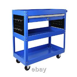 3 Tier Rolling Tool Cart With Drawers Service Cart Tool Organizer with Wheels