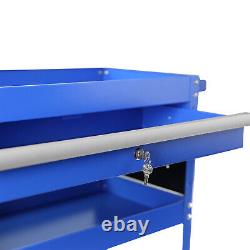 3 Tier Rolling Tool Cart With Drawers Service Cart Tool Organizer with Wheels