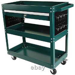 3 Tier Rolling Tool Cart With Drawers Utility Cart Tool Organizer with Wheels