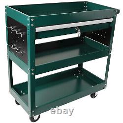 3 Tier Rolling Tool Cart With Drawers Utility Cart Tool Organizer with Wheels