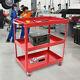 3 Tiers Detachable Rolling Tool Storage Shelves Cart Utility Tool Cart With Wheels