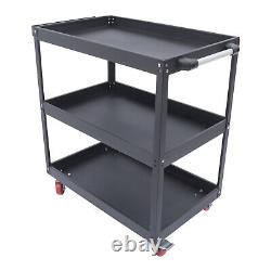 3 Tiers Rolling Storage Organizer Trolley Large Capacity Tool Cart with Wheels