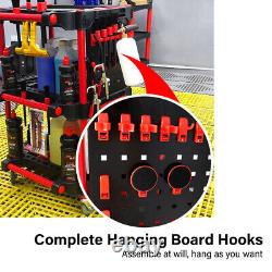 3 Tiers Rolling Tool Cart Service Utility Hanging Storage Organizer Holder Rack