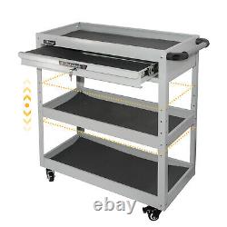 3 Tray Rolling Tool Cart withDrawer Mechanic Cabinet Organizer Utility Decker