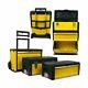 3-in-1 Rolling Tool Box With Wheels, Foldable Comfort Handle, And Removable S