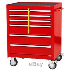 30 Rolling Steel Tool Box Cart Storage Cabinet Heavy Duty Garage with 6 Drawers