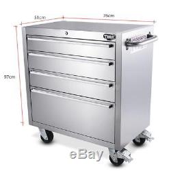 30 Tool Chest Box Stainless Steel 4 Drawer Cabinet Rolling Cart Garage Hot O2X9