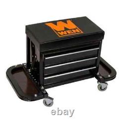 350-Pound Capacity Garage Glider Rolling Tool Chest Seat