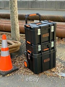 3in1 22 Tool Box Portable Rolling Cart Professional Storage Organizer Toolbox