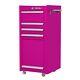 4-drawer & Bulky Storage 18-gauge Steel Rolling Tool/salon Cart Pink Withliners